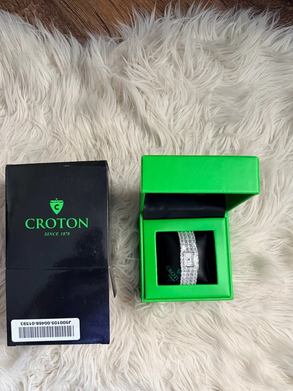 Croton Clear Crystal Pavé Bracelet Watch